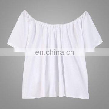 Summer New Style Shirts Sex Off-shoulder Women Shirt Super Soft Cotton T-shirt photo-4