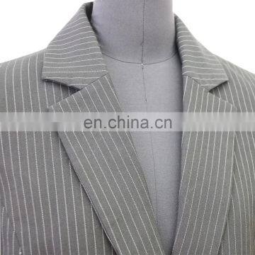 Lady High Quality Hot Sale Stripe Blazer Suit photo-3