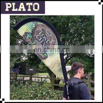 Advertising feather flag with logo printed/support for flying flag