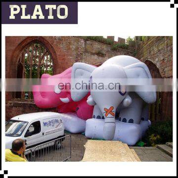 custom big inflatable cartoon elephant inflatable bouncer animal for trade show