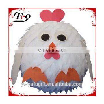 party hanging decoration white chicken shaped paper pinata