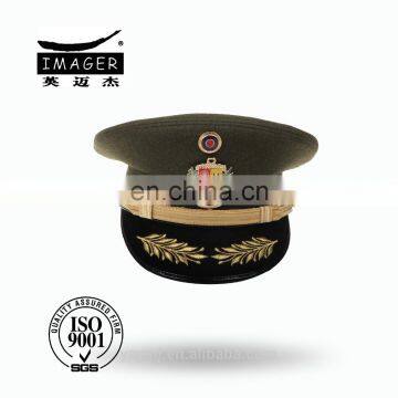 Noble Customized Air Force Officer Headwear with Gold Embroidery