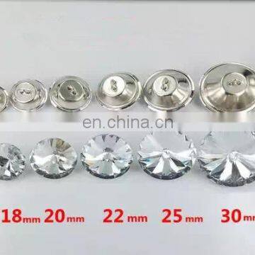 SOFA 30MM METAL Stone Crystal Button photo-3