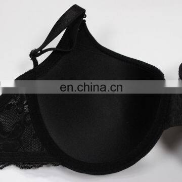 2017 Hot Images Black Lace Side Sexy Lingerie Girls Stylish Plus Size Full Cup Fancy Bra and Panties Brassiere photo-4