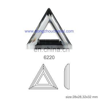 DZ6220 flat back fancy triangle frame crystal stones for necklace pendant