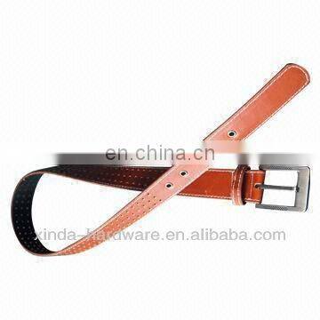 PU Leather Belt with Delicate Metal Buckle/102cm Length/2.3cm Width