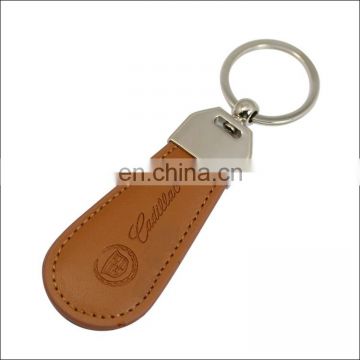 Custom car leather keychain pocket leather keyring for sale