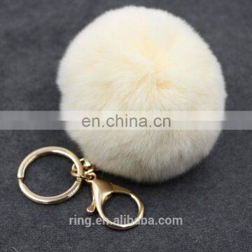 Various Colors Fashion Cute Ball Keychain Rabbit Fox Fur Pompom photo-2
