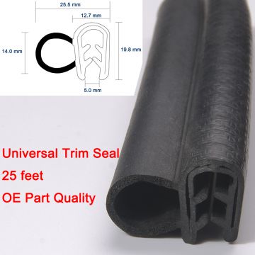 Trim Seals Rubber Gaskets Sealing Profiles Internal steel wire core EPDM carrier and EPDM sealing lip bulb China