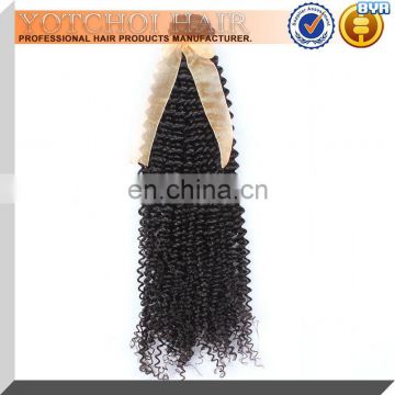 Wholesale Curly Weave 7A Raw Unprocessed Pure Virgin Indian Remy Human Hair Weft