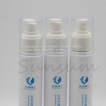 Screen Printing Handling 100ml Plastic Cosmetic Spray Lotion Pump Bottle photo-3