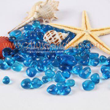 China Factory Swimming Pool Landscaping Decoration Ice Blue Glass Bead Aggregates