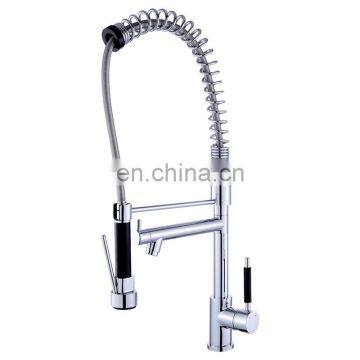 Stainless steel single handle pull out kitchen sink faucet