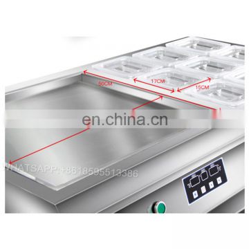 Stainless steel large pan fried ice maker/automatic fried ice cream machine