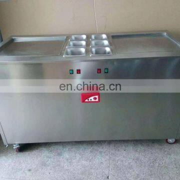 Single Flat Pan Ice Cream Fryer With Barrel/Ice Cream Fry Machine Price photo-2