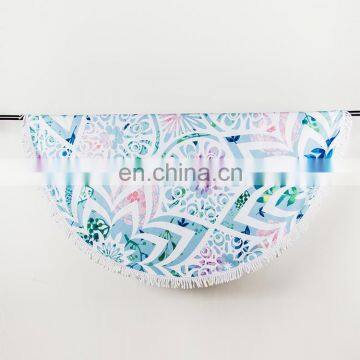 70*140CM Gigantic Printed Quick Dry Mandala Sand Free Round Microfiber Beach Towel photo-5