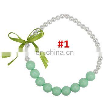 Girl Rainbow Necklace Children Pearl Candy Bubble Beads Jewelry photo-6