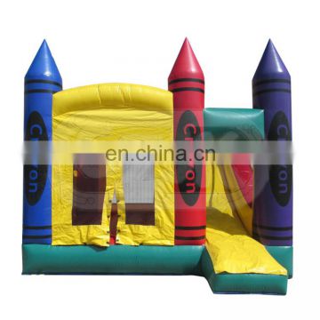 0.55mm pvc 15 x 15 15ft inflatable combo bouncer castle bounce house with waterslide