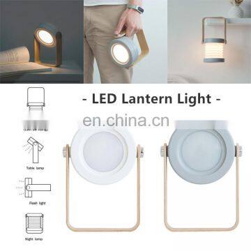 2021 Hot LED Portable Lantern Light Retractable Wooden Table Lamp Bedside Night Light Touch Sensor Hanging Lamp photo-6