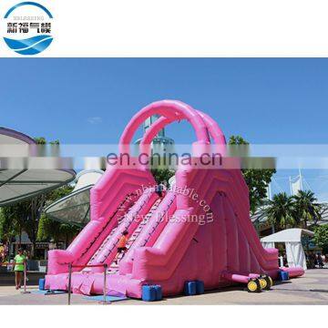 Wholesale Customized Theme Pink Inflatable Kids Dry Slide With Ocean Ball Pool photo-4