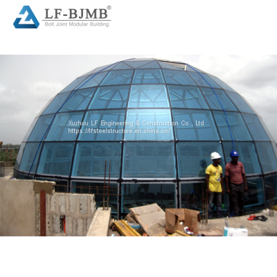 Steel Dome Tempered Glass Roof Design photo-5