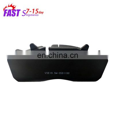 Dust free ceramic front long life truck trailer brake pads