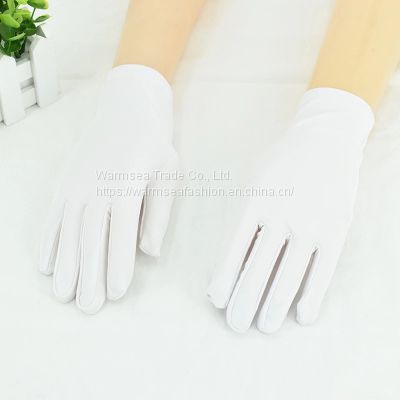 women black and white etiquette gloves thin section dance industrial driving sunscreen high stretch gloves