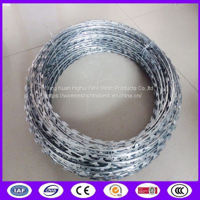 Philippines BTO 22 Razor Wire Hot Dipped Galvanized Combat Razor Tape Wire from china supplier