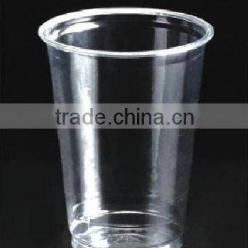 PET take away cup 10oz/300ml, clear PET plastic cup and lid, cold beverage cup