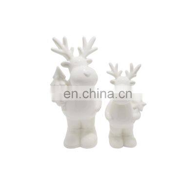 ceramic christmas deer statue decoration ornament