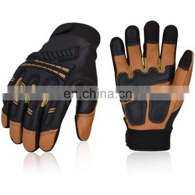 Premium Quality Leather Construction Working Protective Equipment Mechanic Gloves