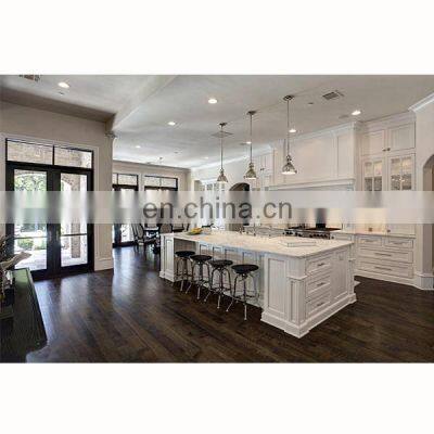 best quality contemporary luxury kitchen design for sale white solid wood shaker cabinet kitchen