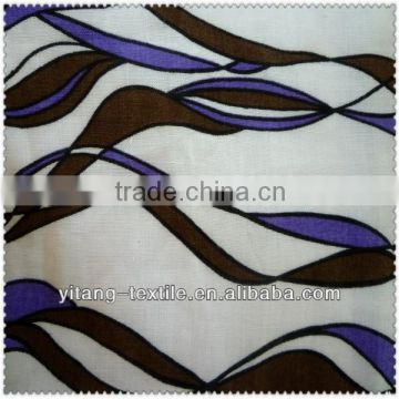 High quality printed linen cotton fabric