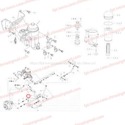 MAN D2066 Fuel pipe filters - high pressure pump 12304-5851