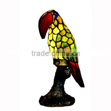 Tiffany Stained Glass Parrot Table Lamp Handmade Home Decorative Lamp