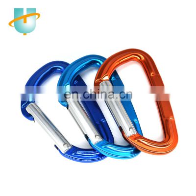 2200kg/4800lbs  high quality d-shaped ring black gold  rock climbing Quick link clip locking custom logo carabiner hook