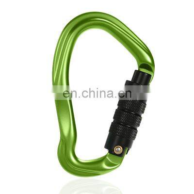 JRSGS Heavy Duty Wholesale Customize Logo 23kN Climbing Carabiner Wide Opening  Aluminum Alloy Snap Hook S7109TN