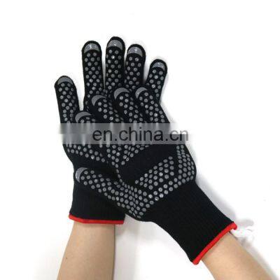 Custom Logo Food Grade Anti-Heat Silicone Grill Kitchen Cooking Heat Resistant BBQ Gloves