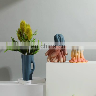 Modern Gradient Color Plating Slime Shape Ceramic Home Accessories