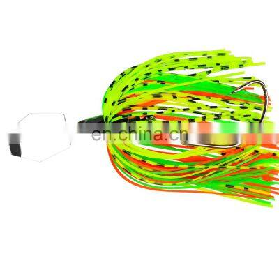 Amazon Hot Sale 12g 15g 20g 25g Tassel Sequins Anti-hanging Bottom Spinner Fishing Lures With Rubber Skirts Spinner Lure