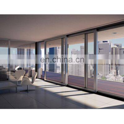 Sliding aluminum doors glass curtain interior partition wall aluminium glass door