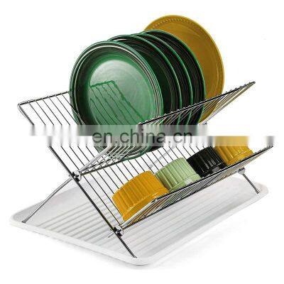 Wholesale Kitchen Over Sink Dish Drying Rack Metal Kitchen Organizer Stainless Steel Dish Drying Rack Sink Rack photo-2
