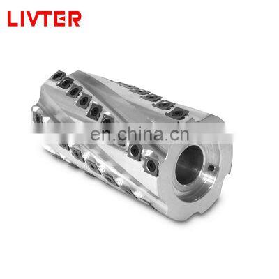 LIVTER 120mm 125mm Spiral Cutter Head for Wood Four Side Moulder Carbide Inserts Helical Cutter photo-3