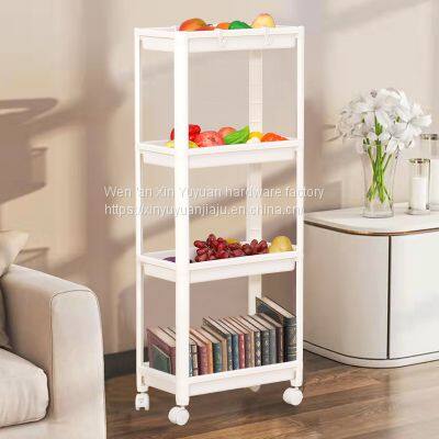 Multi-functional Movable Corrosion-resistant Plastic Household Kitchen Shelving Slot Storage Frame Trumpet photo-4
