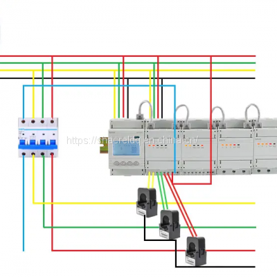 Multi-circuits Prepaid Smart Energy Meter DIN Rail 4G WiFi LoRa Optional 220 380V (50Hz) 3 Phase Electricity Meter pre paid