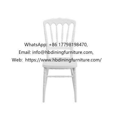 One-piece all-plastic white dining chair