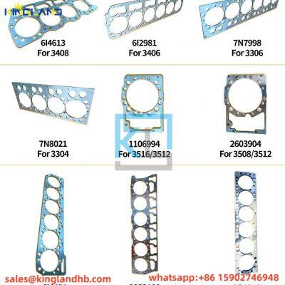 Diesel Engine Parts Thick Steel Plate Gasket,  6I4613 6I2981 7n7998 7n8021 1106994 2603904 6I4421 2253100 2p1215