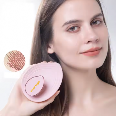 New Leaves Shaped Shampoo Brush Message Scalp Hairbrush Hard Tooth Shampoo Brush for Women Long Hair