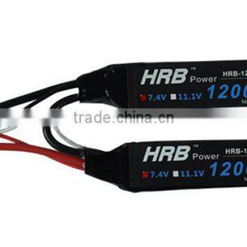 Wholesale 1200mAh 7.4V 25C Airsoft Lipo Battery