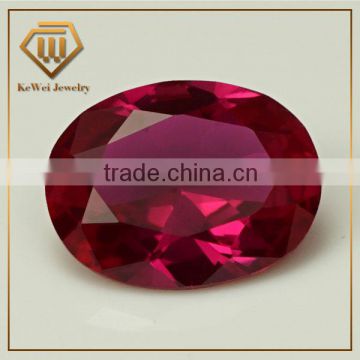 Machine Cut #5 oval red corundum&ruby gemstone